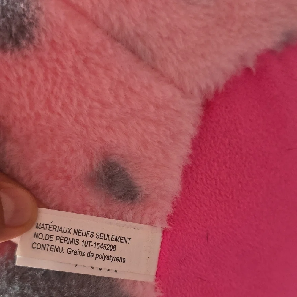 Big Pink and Gray Pig Plush Toy - Picture 9 of 9